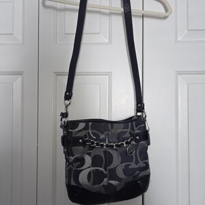 COACH Blue and Gray Crossbody Bag